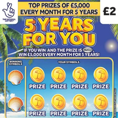 5 Years For You Scratchcard