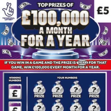 £100,000 A Month For A Year (2024) Scratchcard