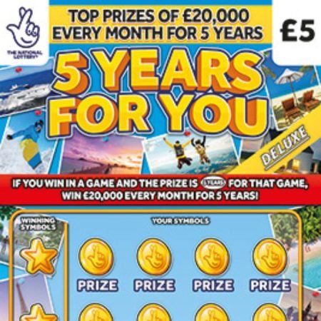 5 Years For You Deluxe Scratchcard